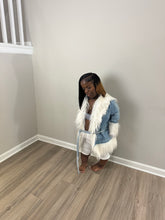 Load image into Gallery viewer, EXTRA PETITE Jean Jacket with Fur