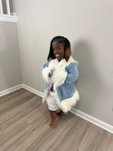 Load image into Gallery viewer, EXTRA PETITE Jean Jacket with Fur