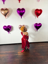 Load image into Gallery viewer, Red Rose Dress EXTRA PETITE