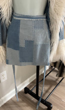 Load image into Gallery viewer, Patchwork Jean Skirt
