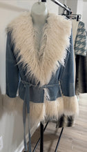 Load image into Gallery viewer, EXTRA PETITE Jean Jacket with Fur
