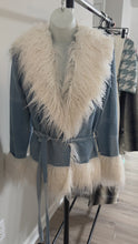 Load and play video in Gallery viewer, EXTRA PETITE Jean Jacket with Fur
